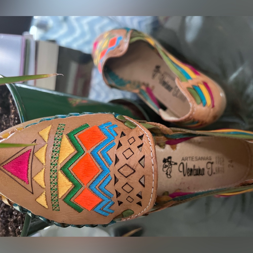 Mexican leather “Huarache” sandals. Never used